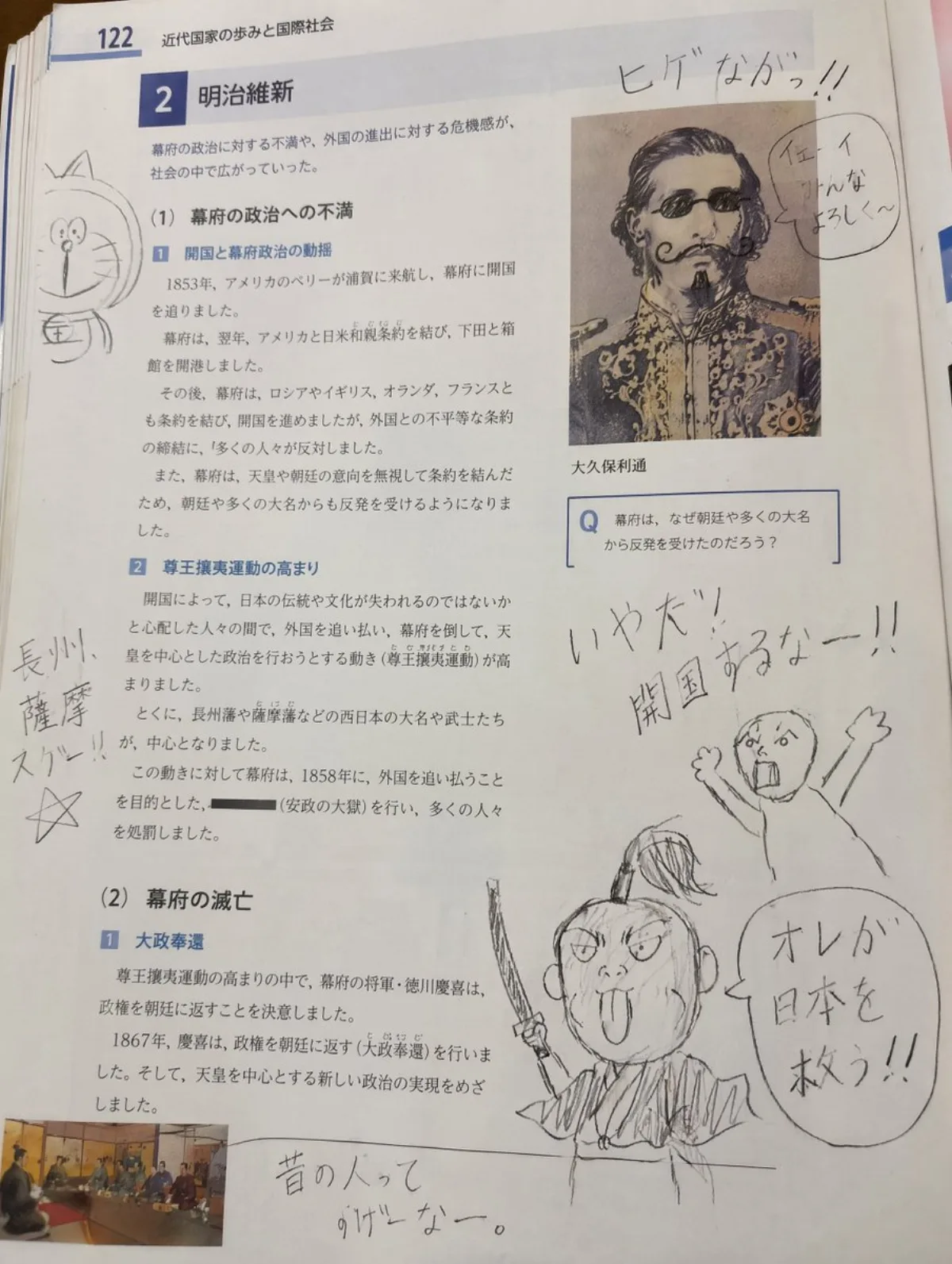 School Textbook Historical Figure Doodle: A Crafted Take