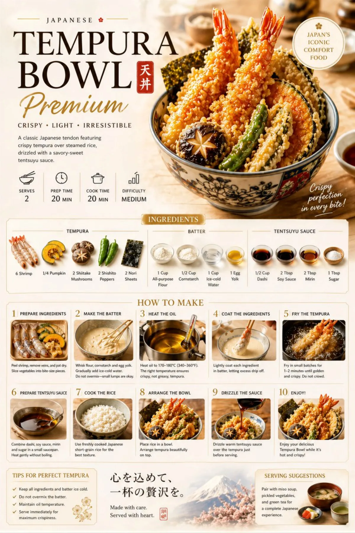 高级食谱海报模板 · 匠心演绎