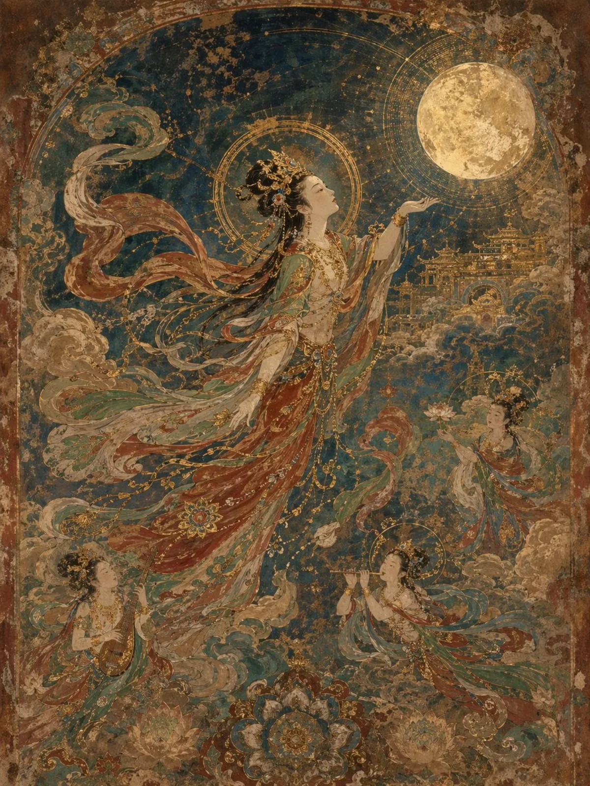 敦煌壁画艺术模板（进阶风格）