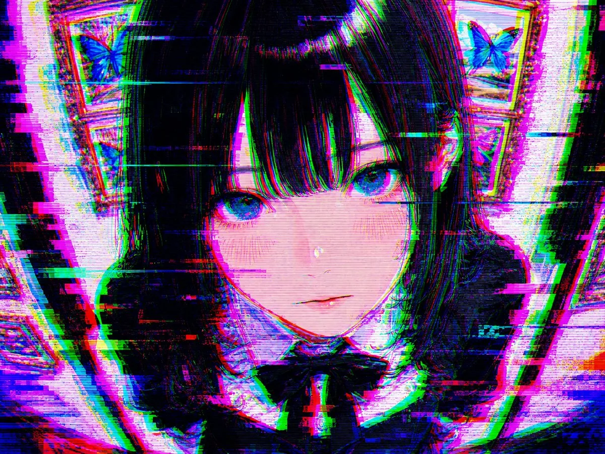 Editorial Intense Artistic Glitch Transformation