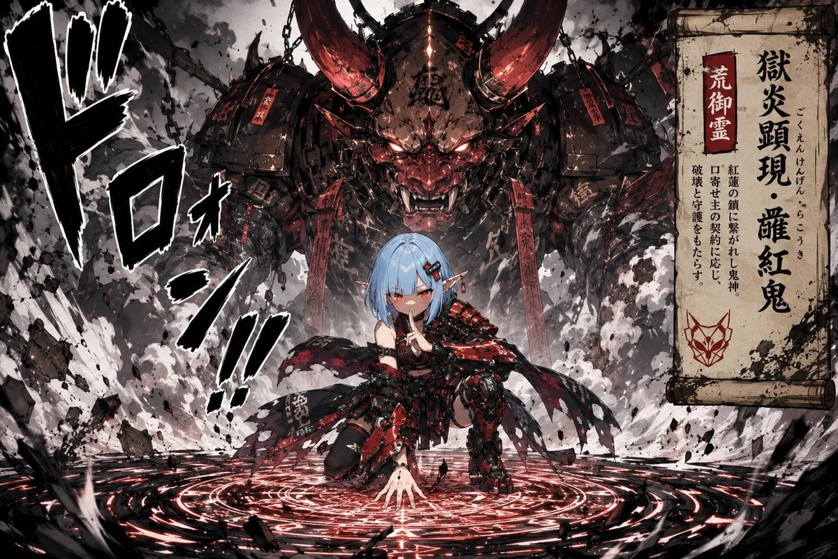 A Modern Manga Summoning Ritual Scene