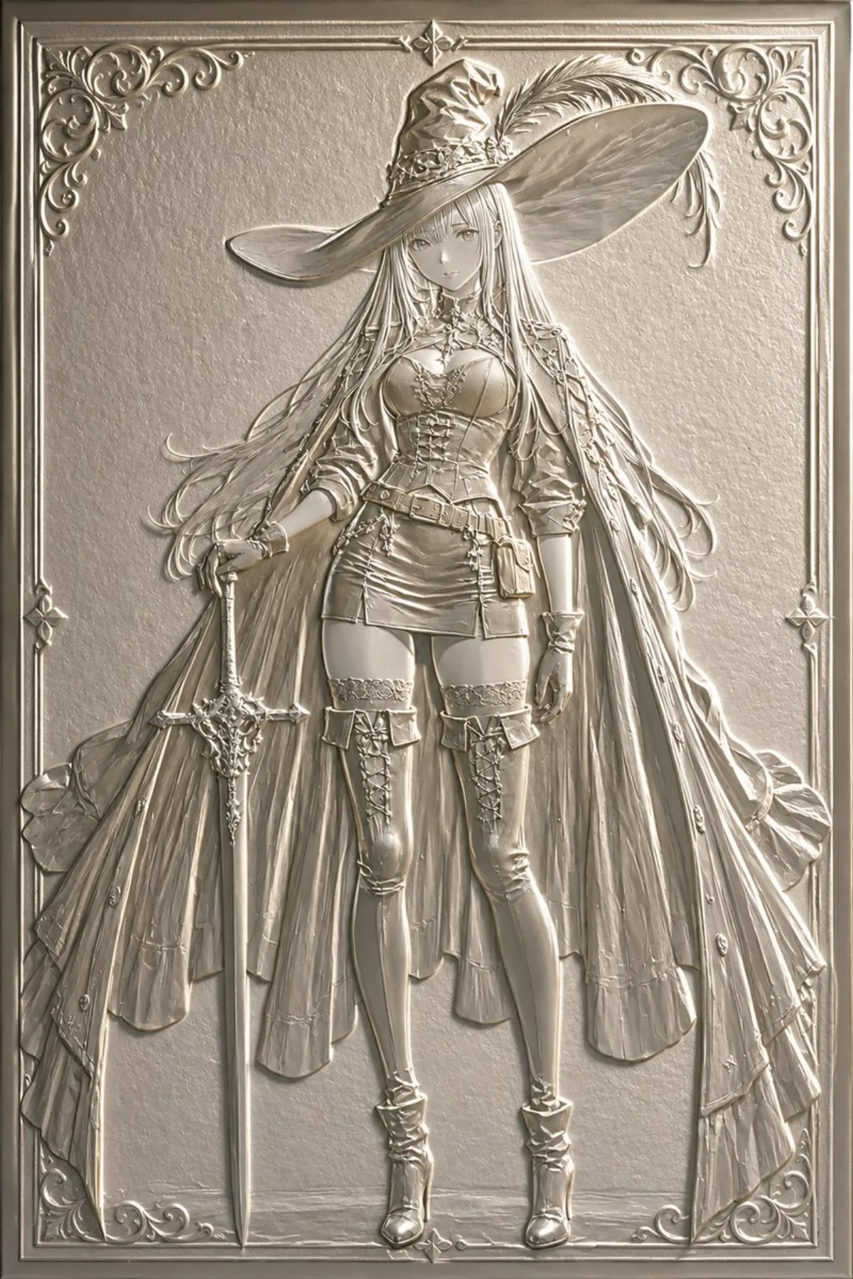 Sophisticated Embossed Card Texture Prompt