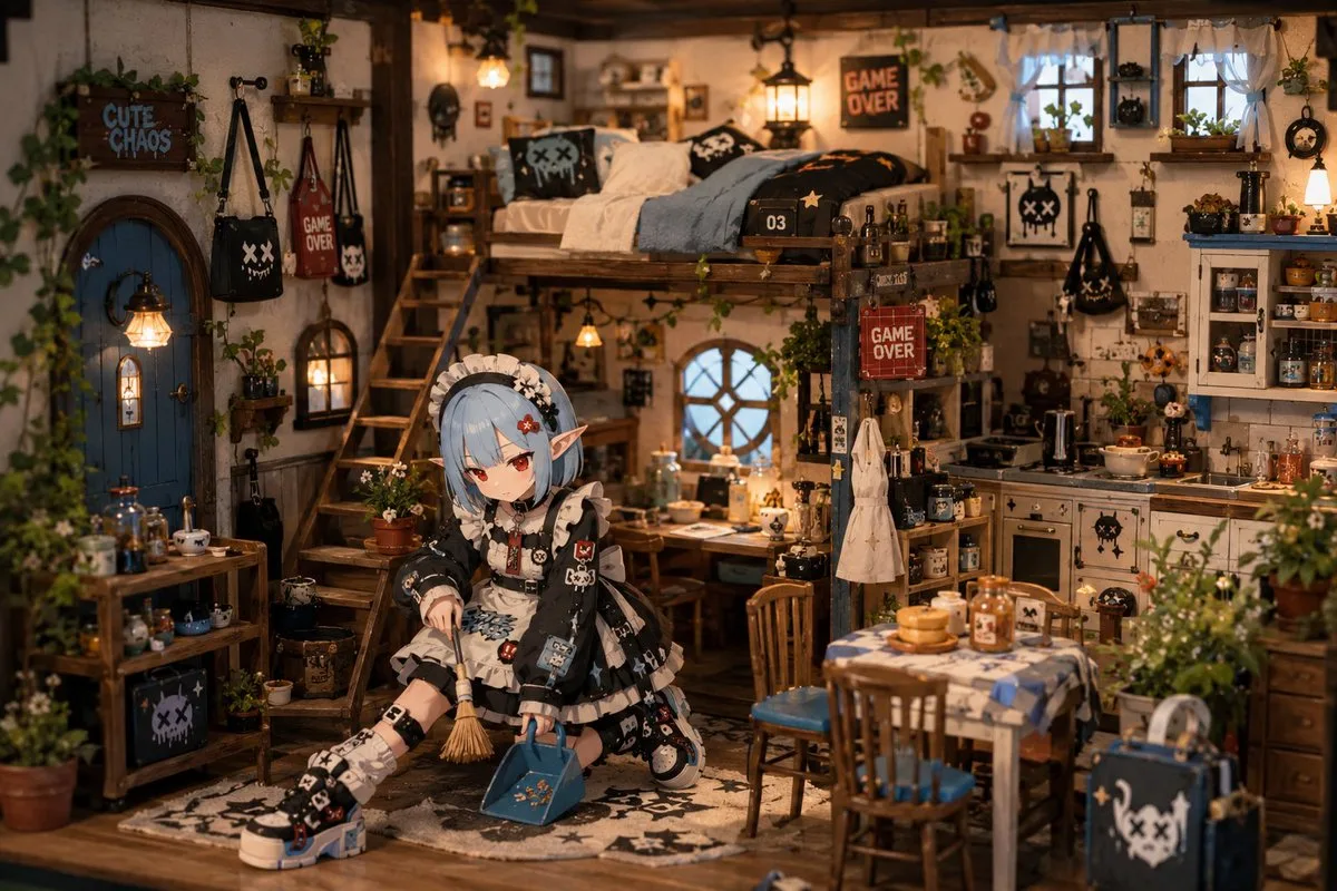 Cozy Miniature Diorama Living Space