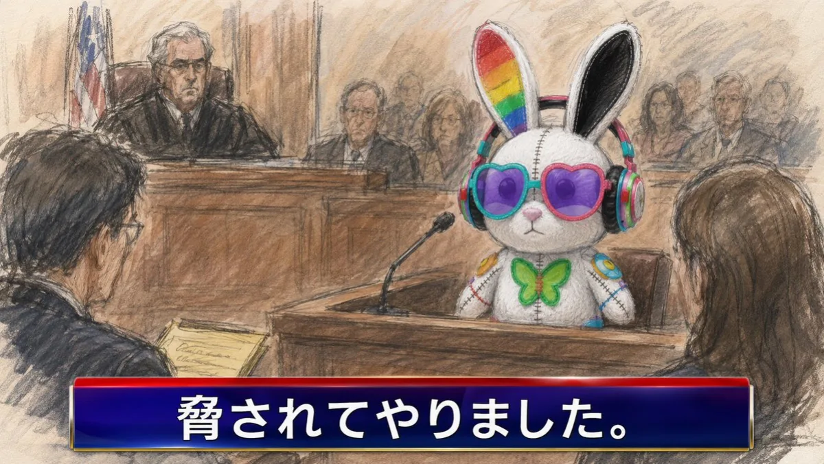 Rabbit Witness Courtroom Sketch