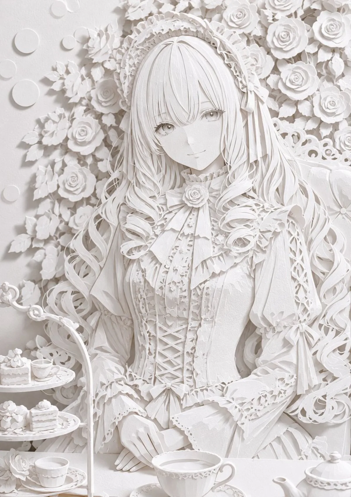 Realistic White Paper Craft Transformation