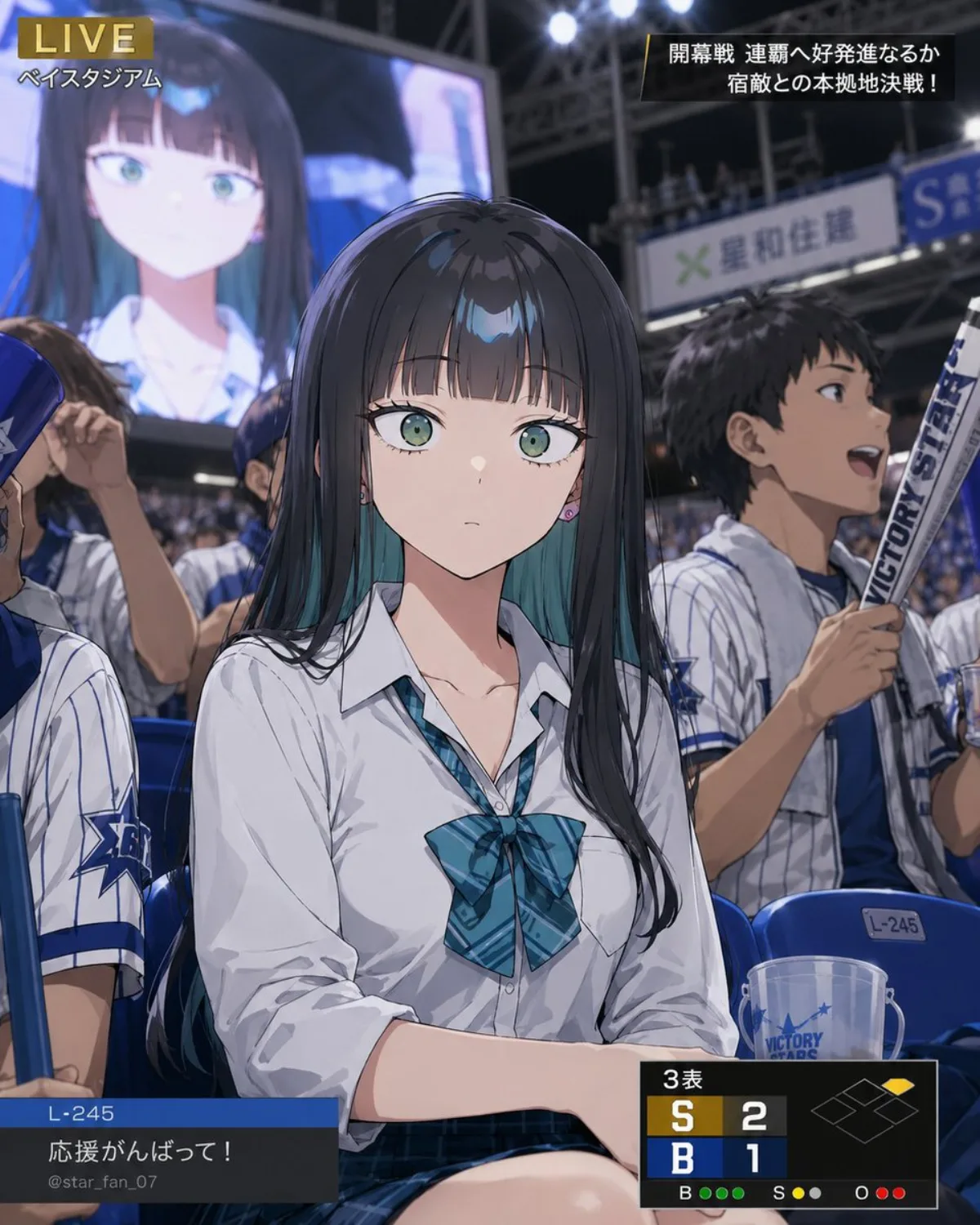 Studio-Grade Celebrities on Old Stadium Screen