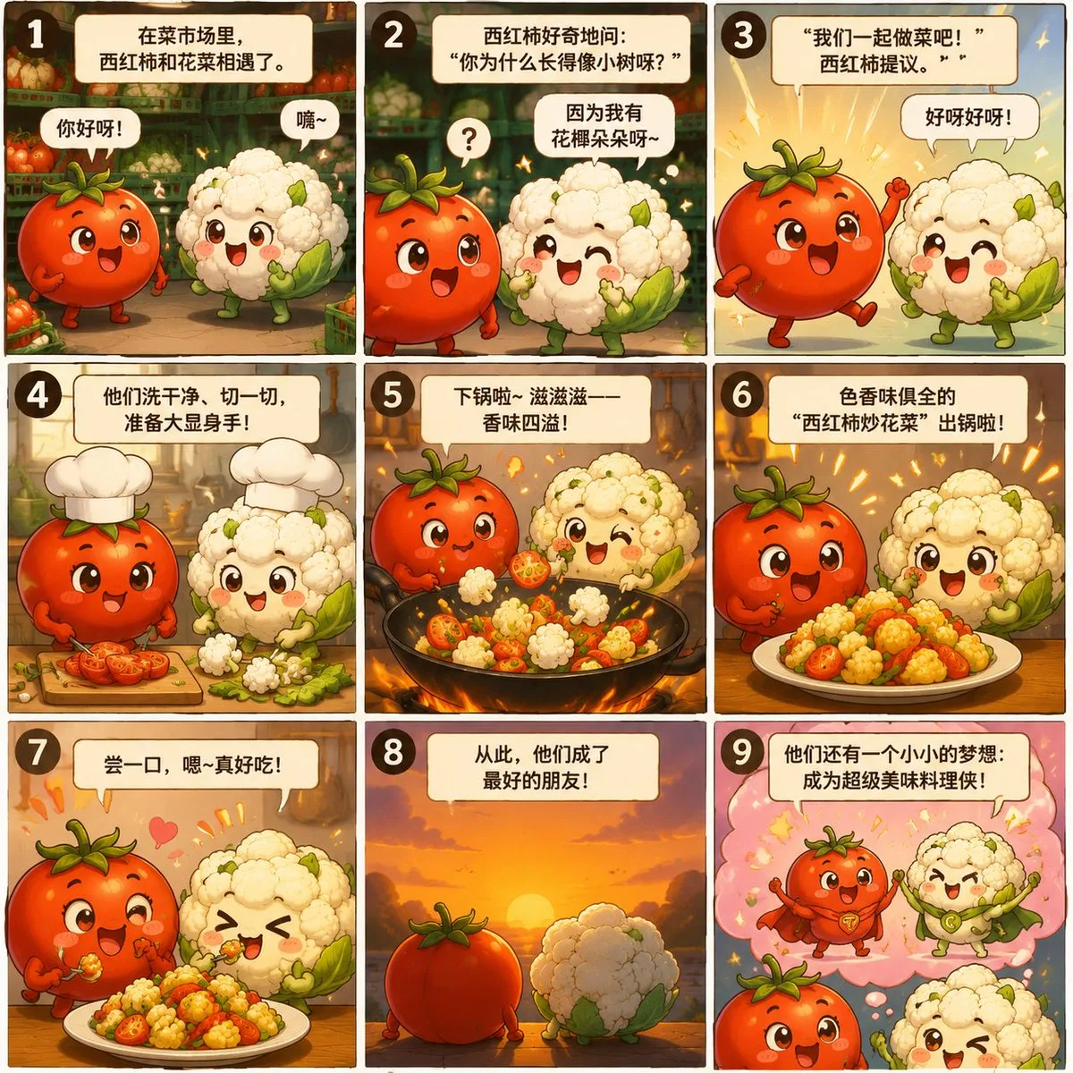 蔬菜动漫连环画 · 精选演绎