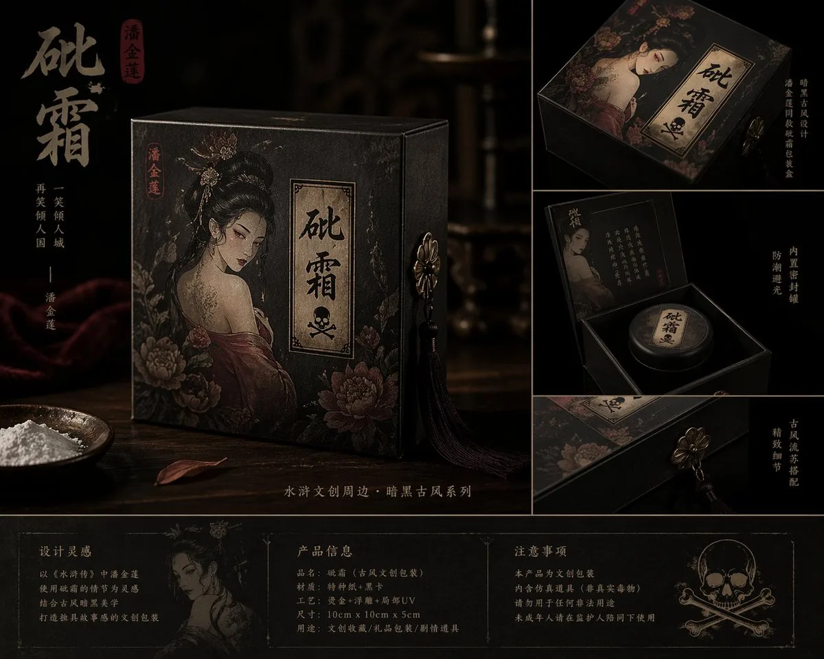 暗黑古风包装设计（高级感风格）