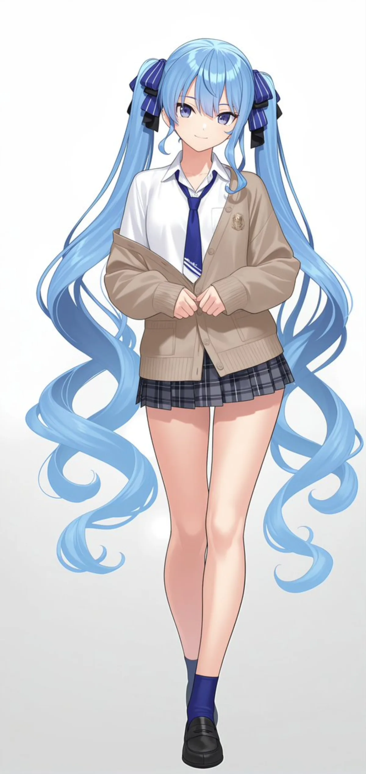 Anime Schoolgirl Full-Body Portrait (Hero)