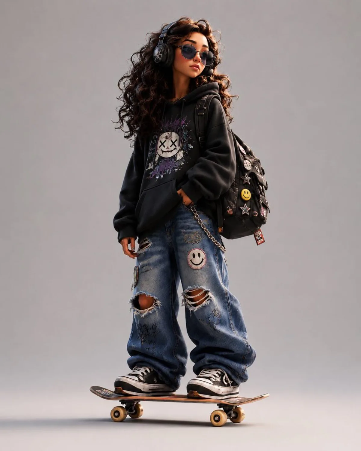 Stylized 3D Urban Skater Character