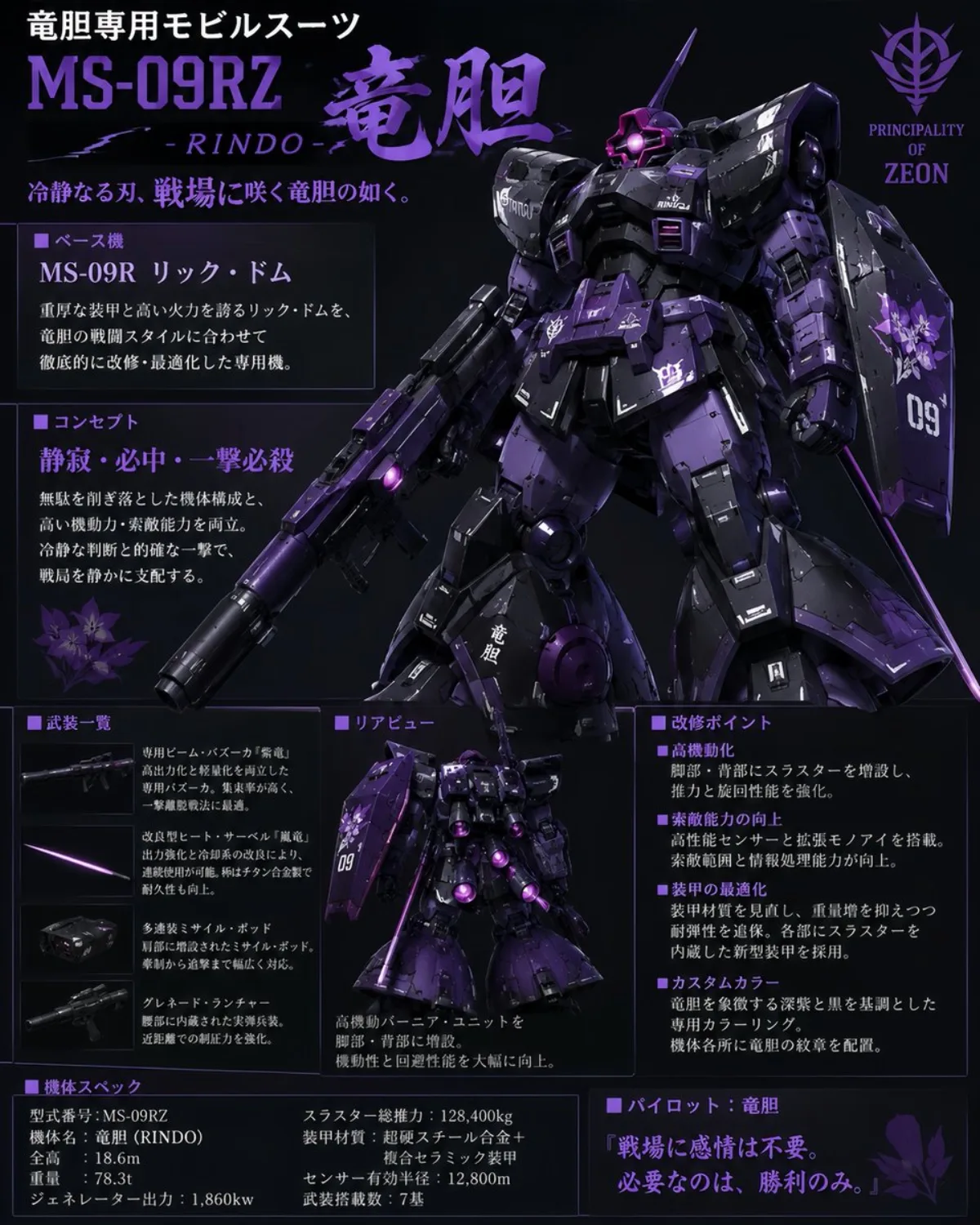 Zeon Mobile Suit Custom Design