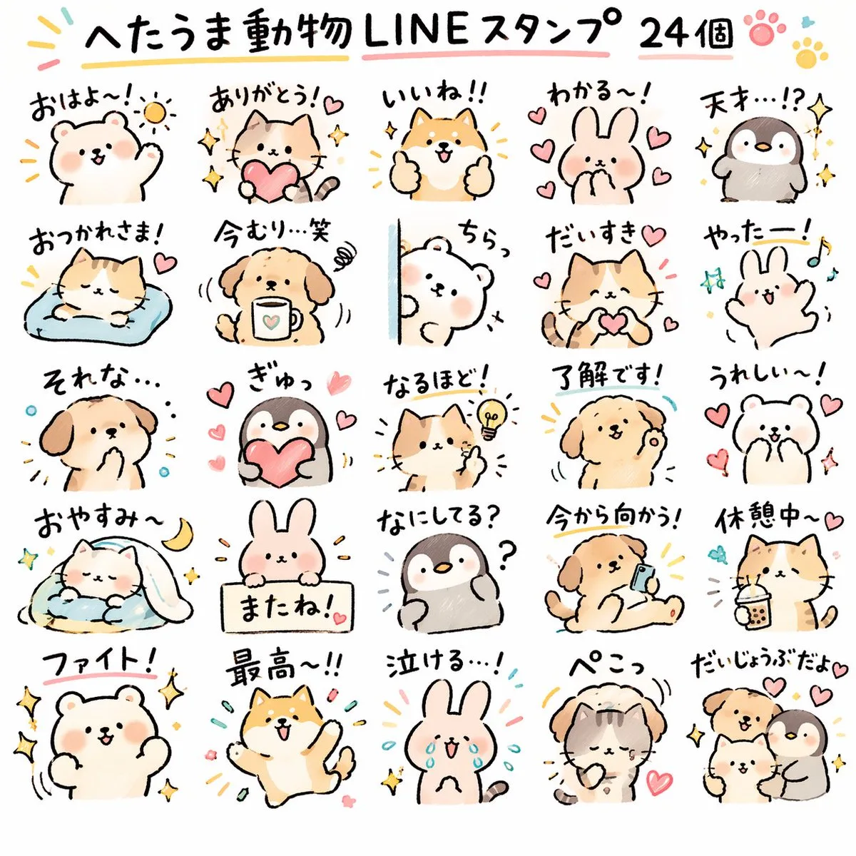 Quirky Animal Sticker Set: A Modern Take