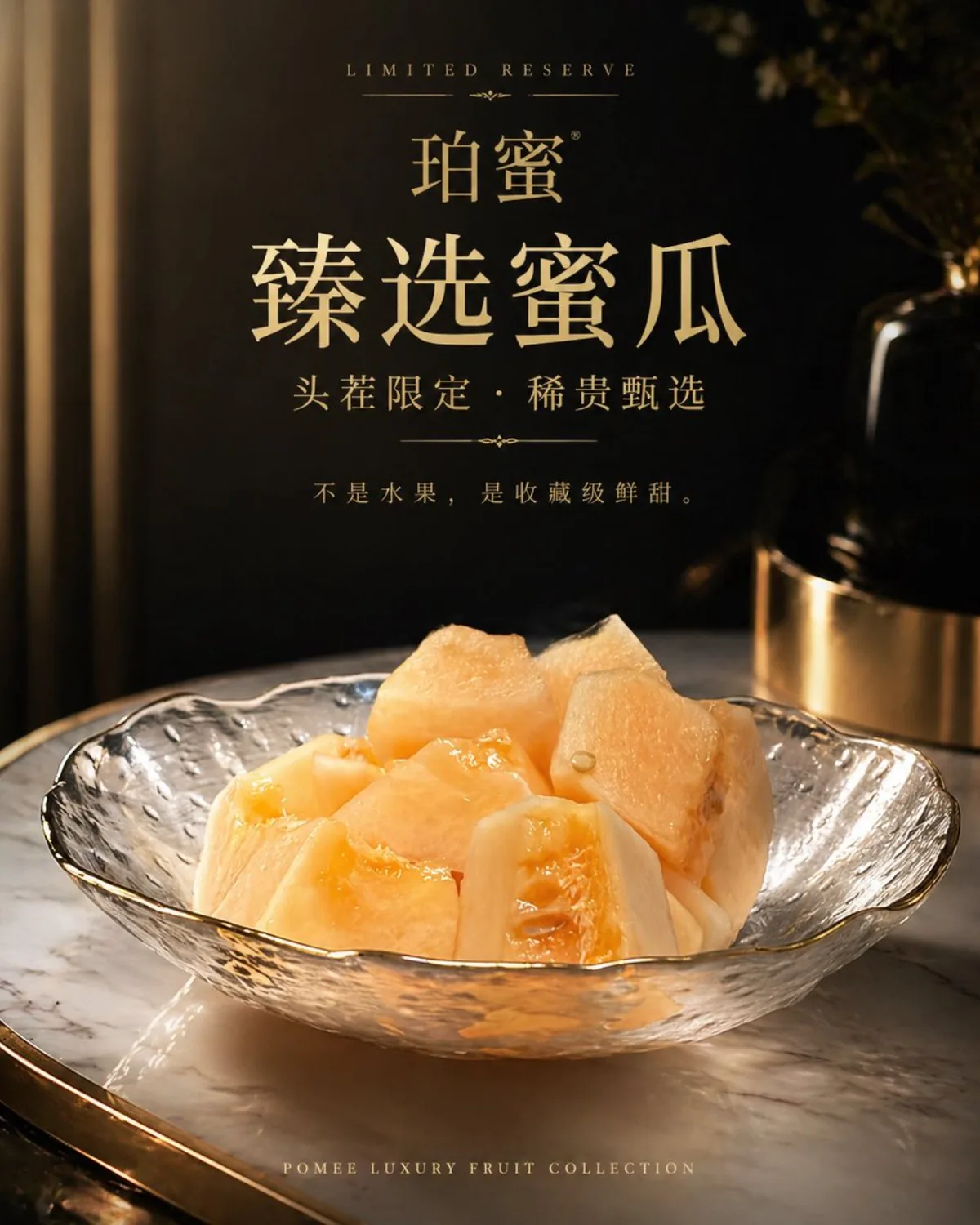 Luxury Melon Poster from Food Reference: A Hero Take