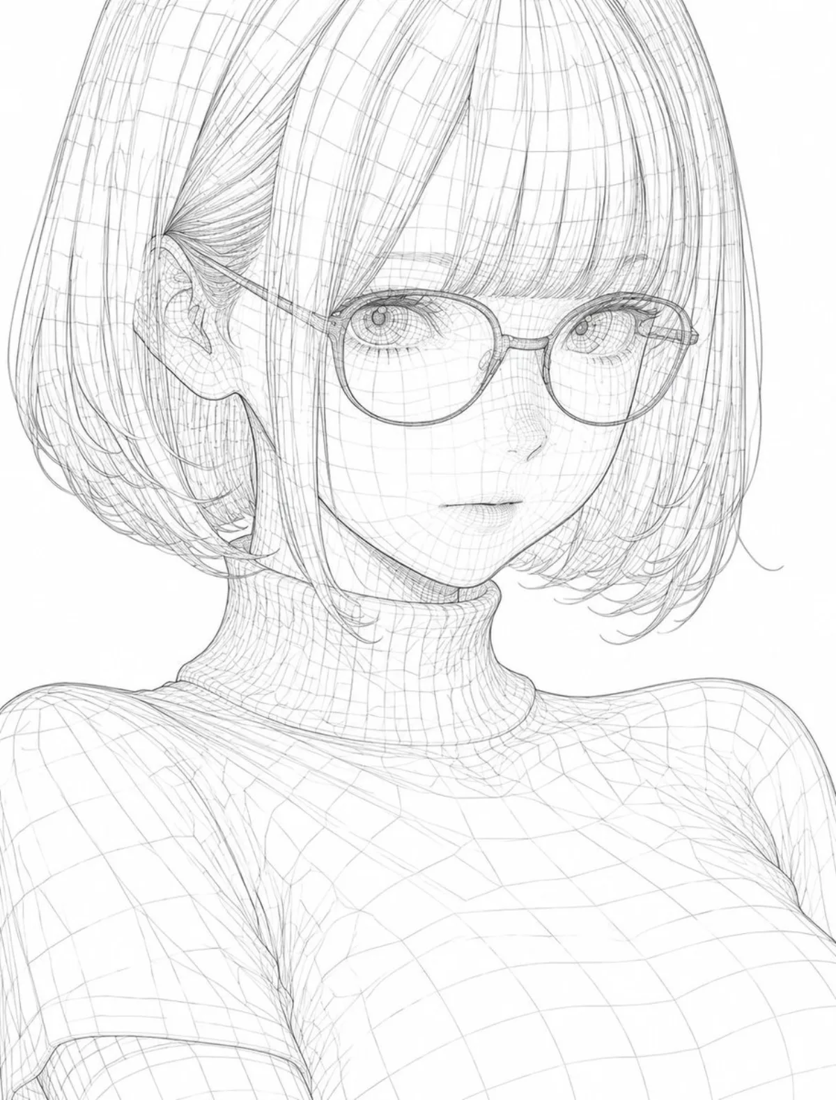 Illustration to 3D Wireframe Conversion
