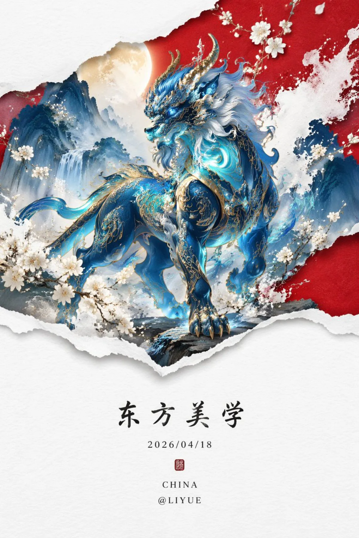 Eastern Mythical Beast Qiongqi Art - Refined Style