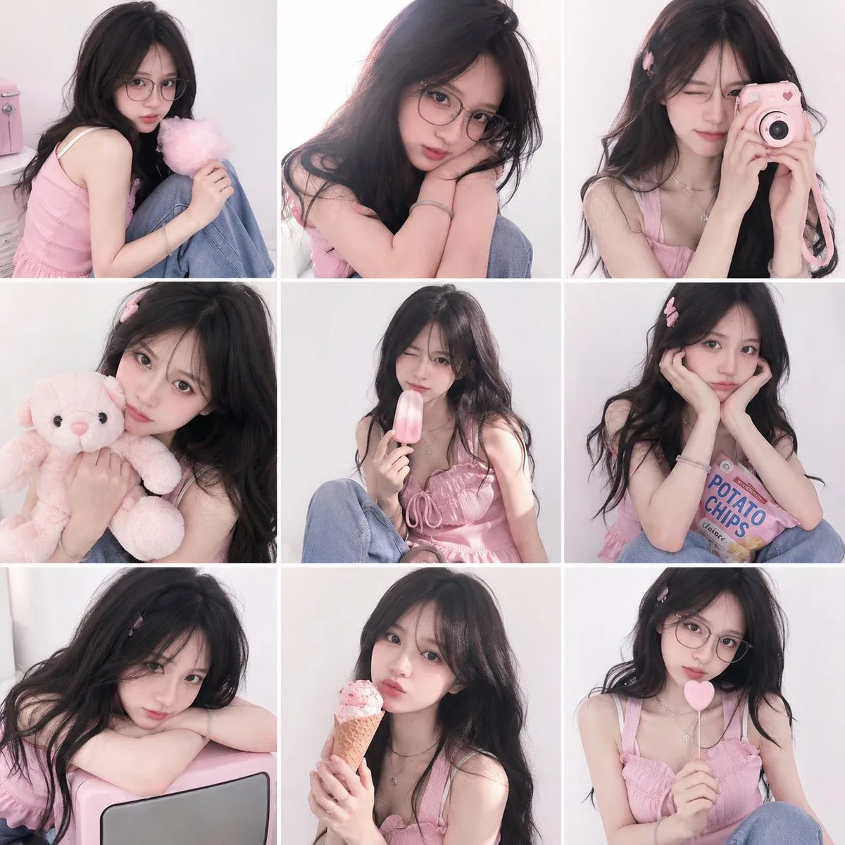 Dreamy Y2K Soft Girl Magazine Grid - Crafted Style