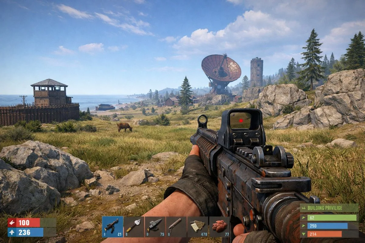 Modern Rust Survival Game Screenshot
