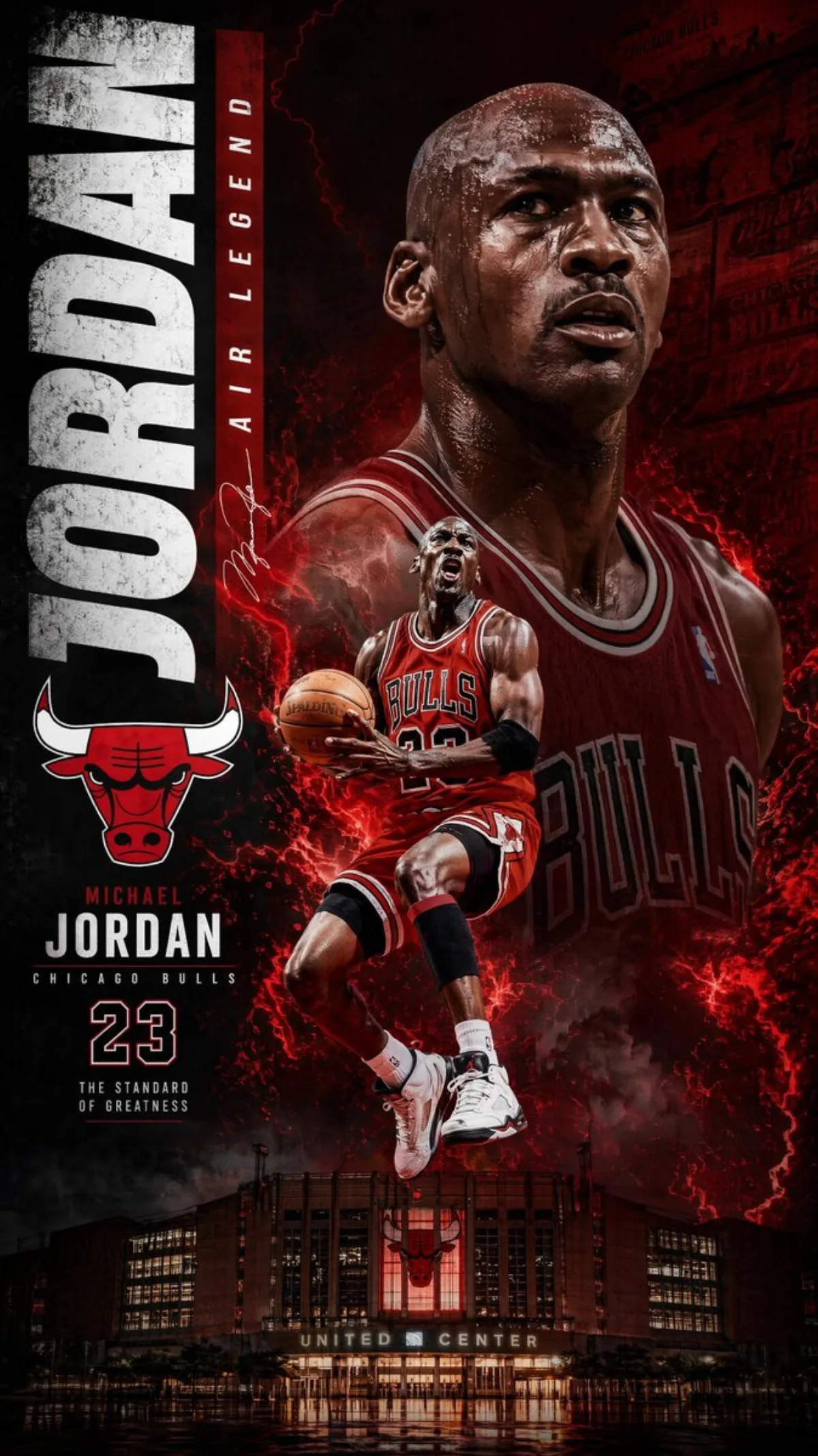A Studio-Grade Michael Jordan Sports Graphic Wallpaper