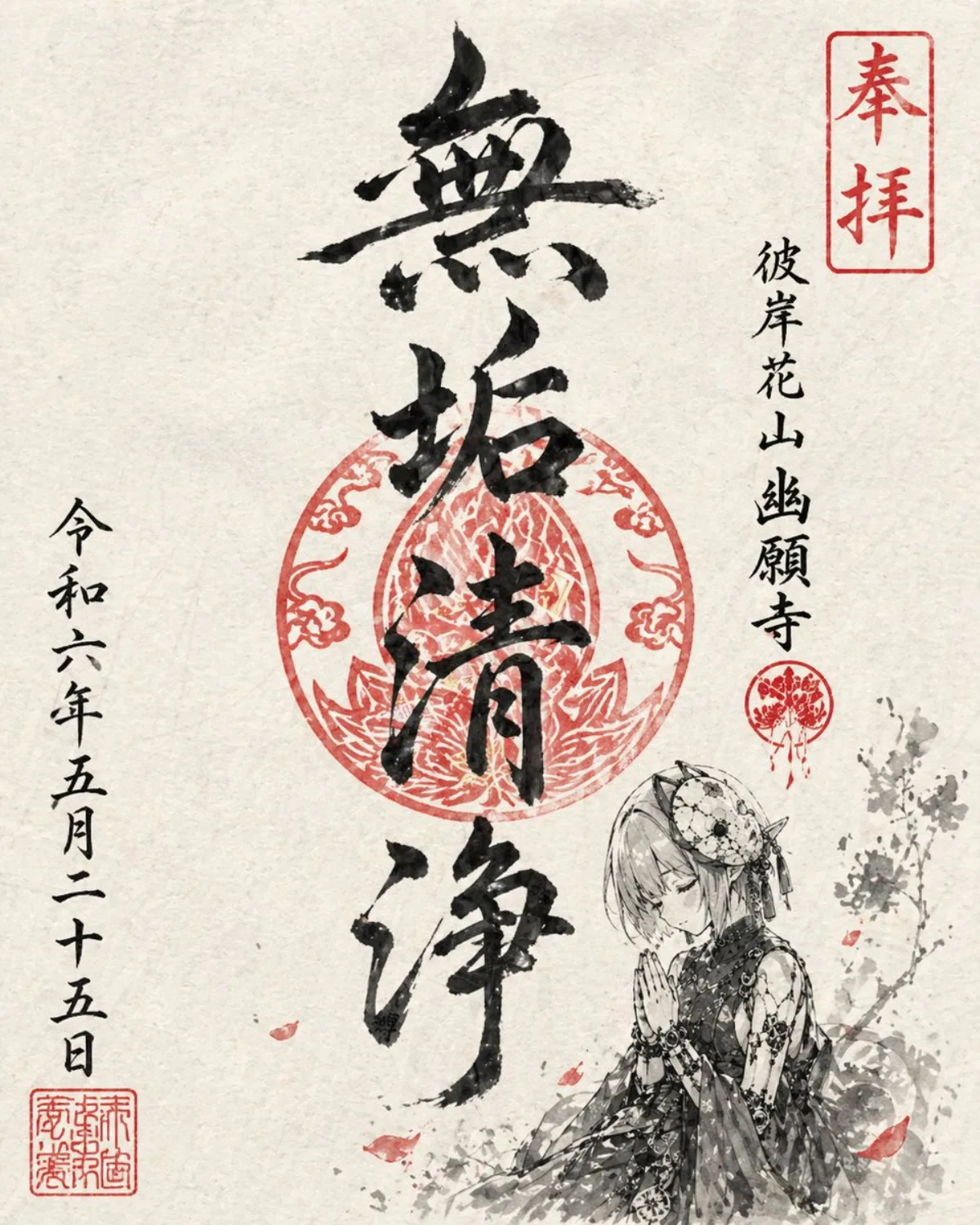 Goshuin Style Character Illustration: A Editorial Take