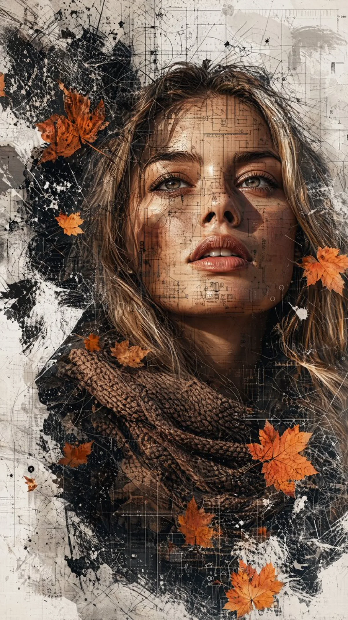 Premium Multimedia Collage Fashion Portrait