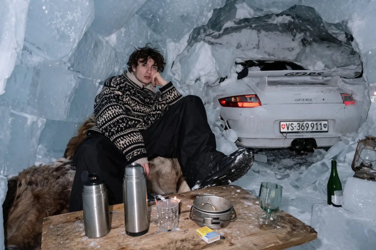 A Premium Surreal Ice Cave Flash Photography
