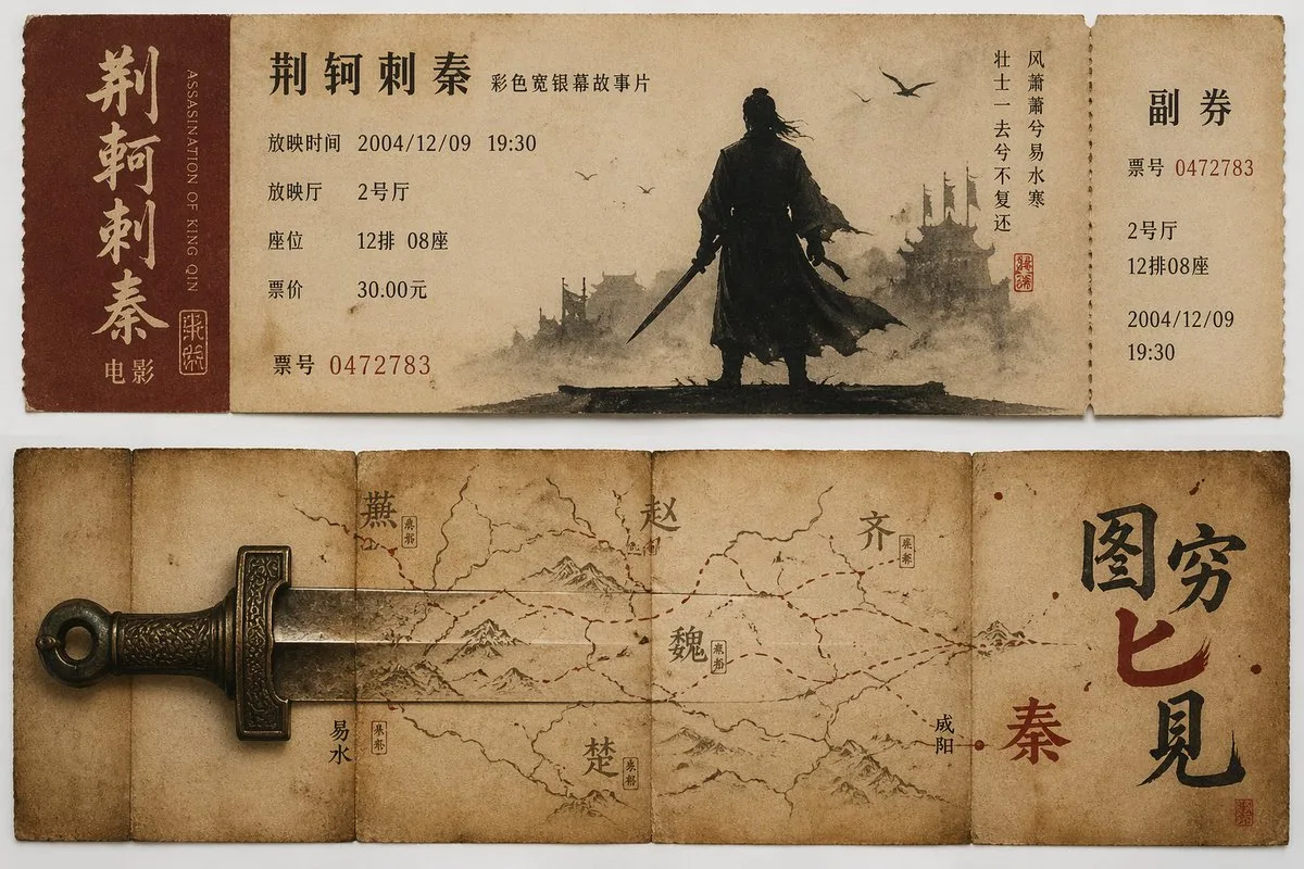 Nostalgic movie ticket stub prompt
