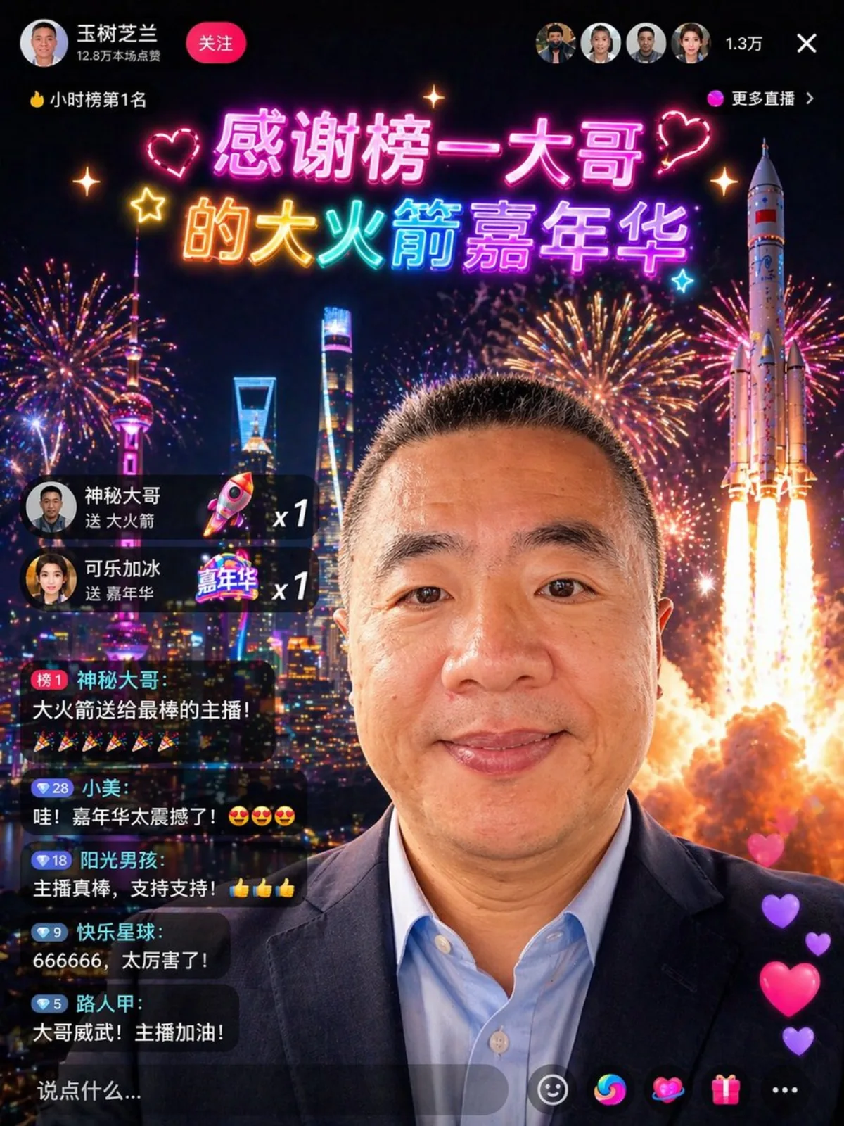Chinese Livestream Rocket Gala Edit