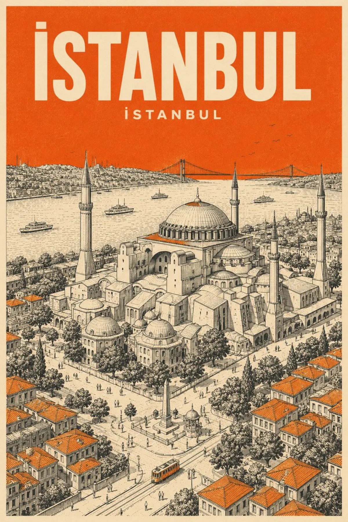 Mid-Century Minimalist Travel Poster