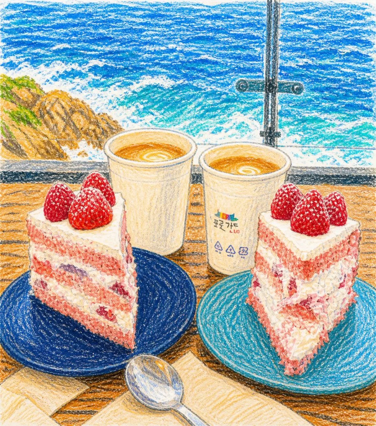 Crayon Drawing Transformation - Modern Style