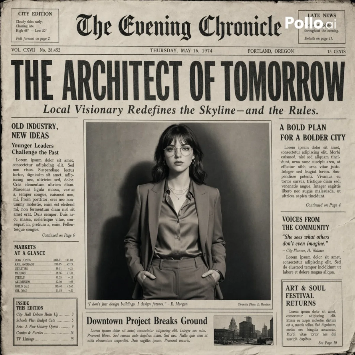A Modern Vintage Newspaper Front Page Design