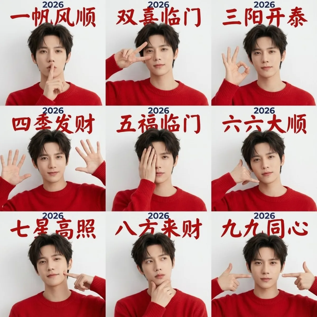 Year of the Horse Nine-Grid Boy Avatars