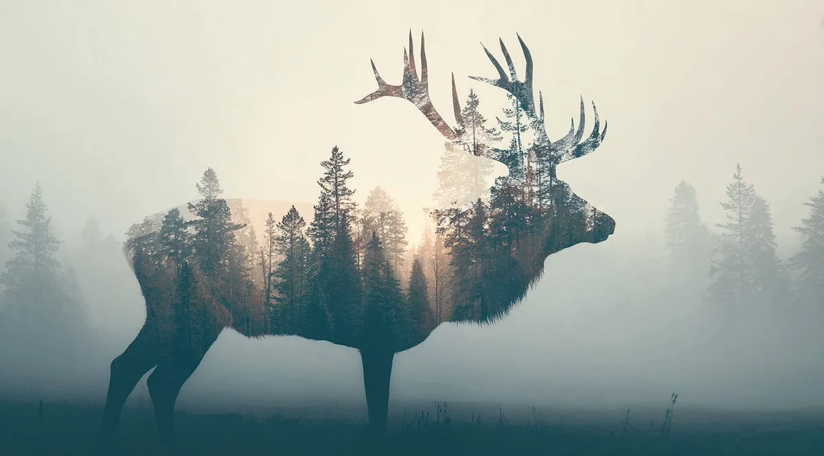 Majestic Double Exposure Wolf: A Modern Take