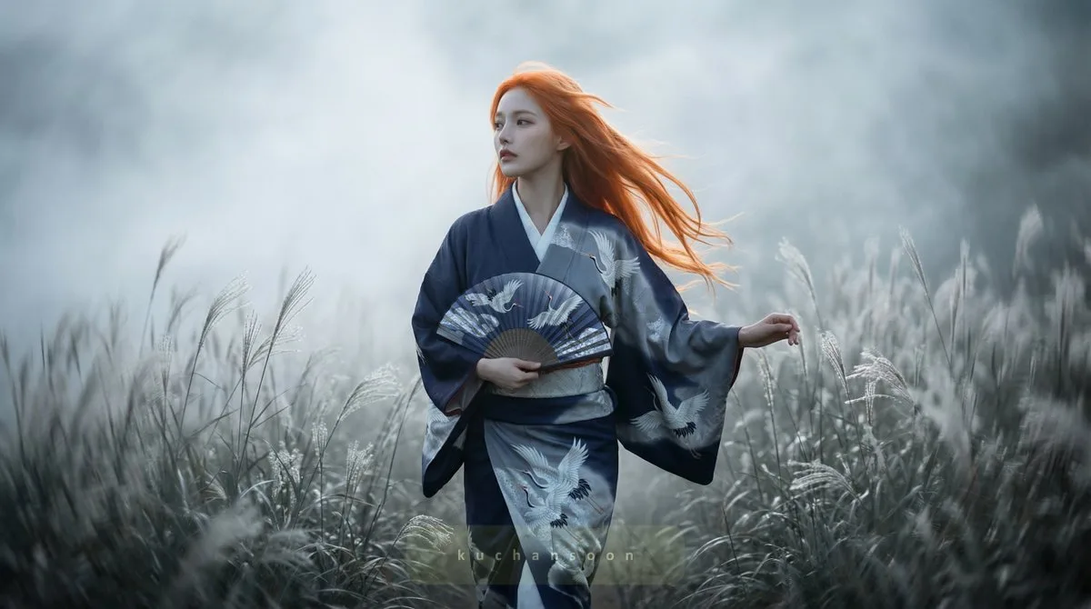 Nano Banana Pro: Orange Hair, Silver Grass: A Crafted Take