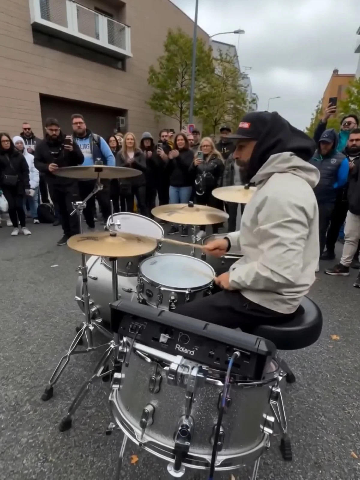 A Modern Remove Drummer and Drum Kit