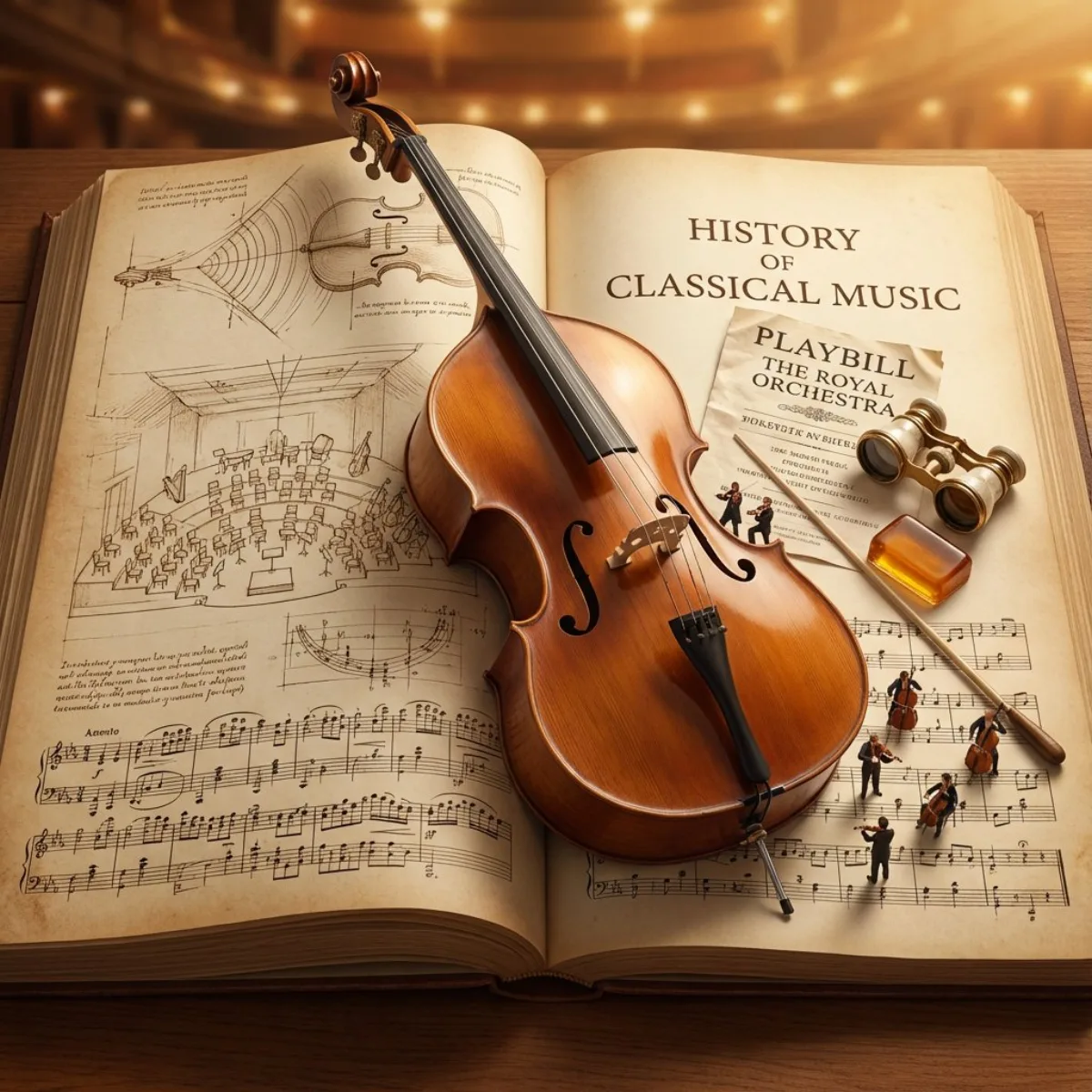 Visualization of Music History: Cello and Technical Diagrams