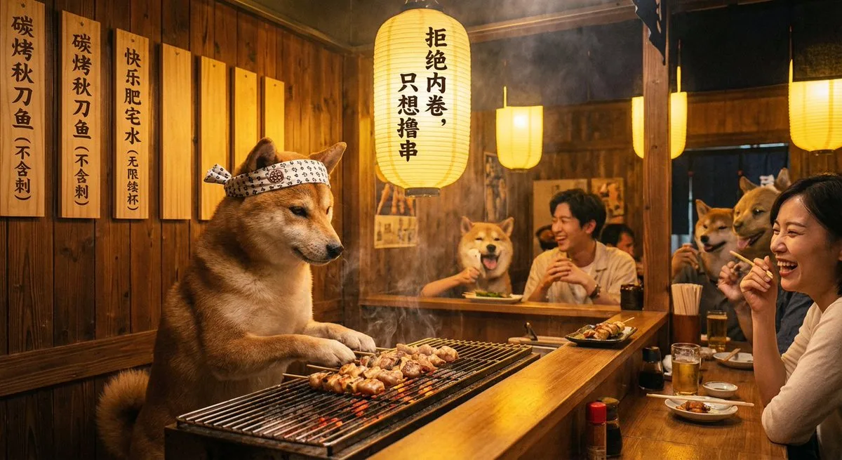 日式居酒屋柴犬店员 · 高级感演绎