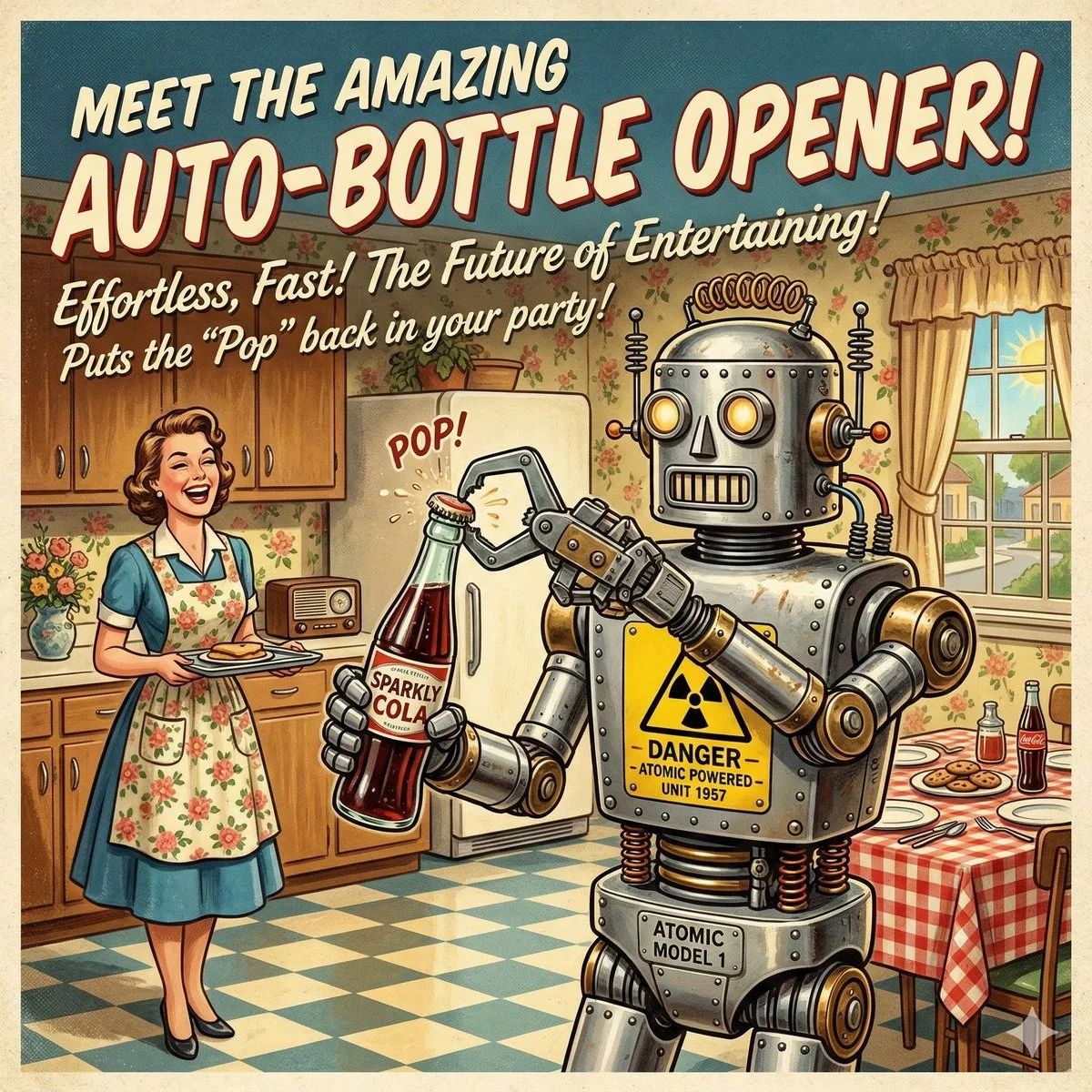 Retro Futurism Auto-Bottle Opener (Refined)