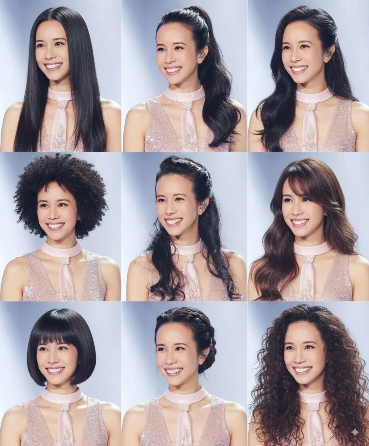 Avatar Hairstyle Variations Grid