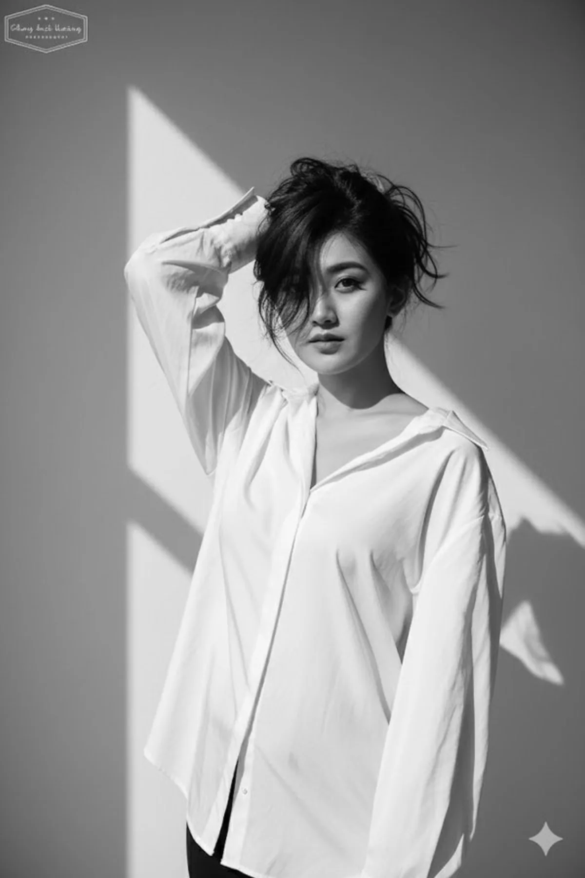 Loose White Shirt Portrait (Stylized)