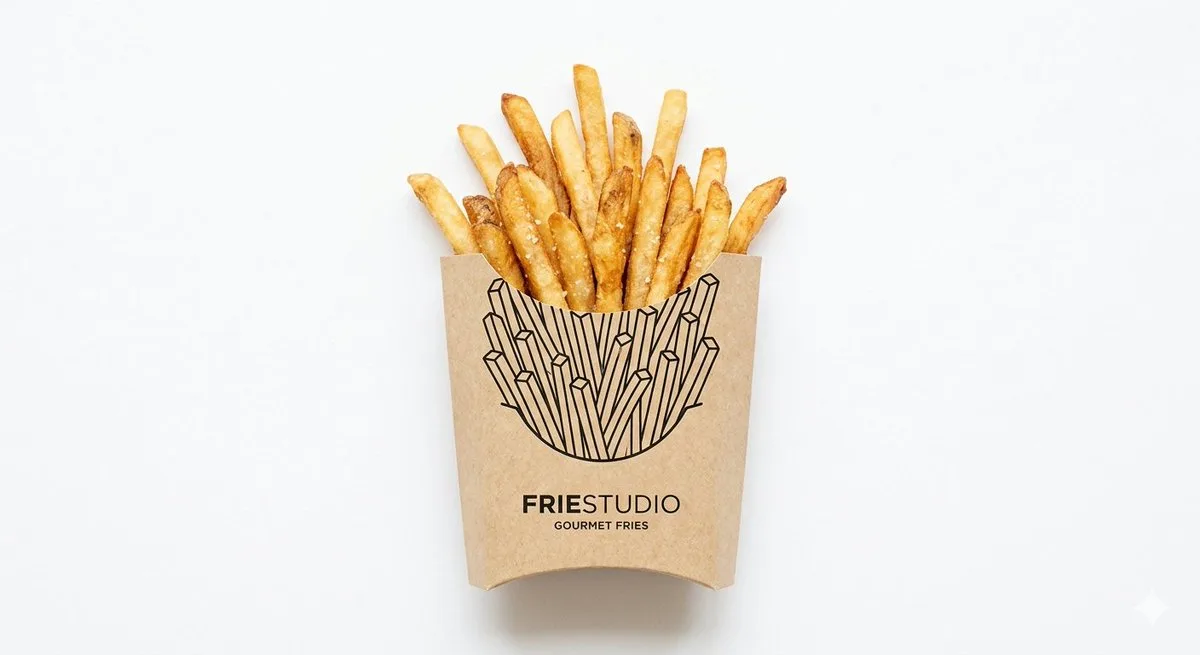 Minimal Studio Shot: Food Emerging from Packaging