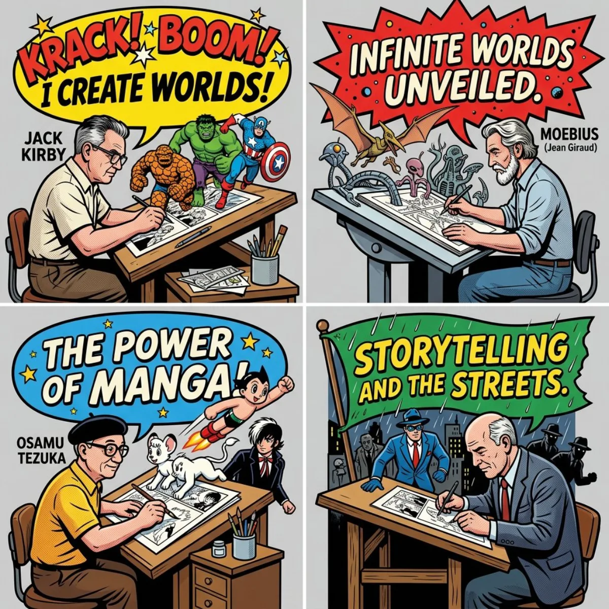 A Studio-Grade Legendary Comic Artists Diorama