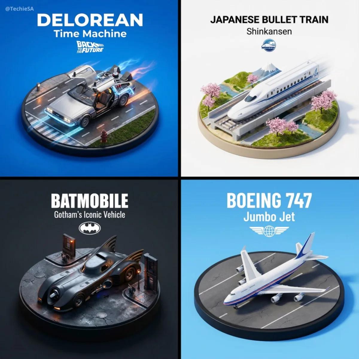 Miniature 3D Vehicle Collection Display