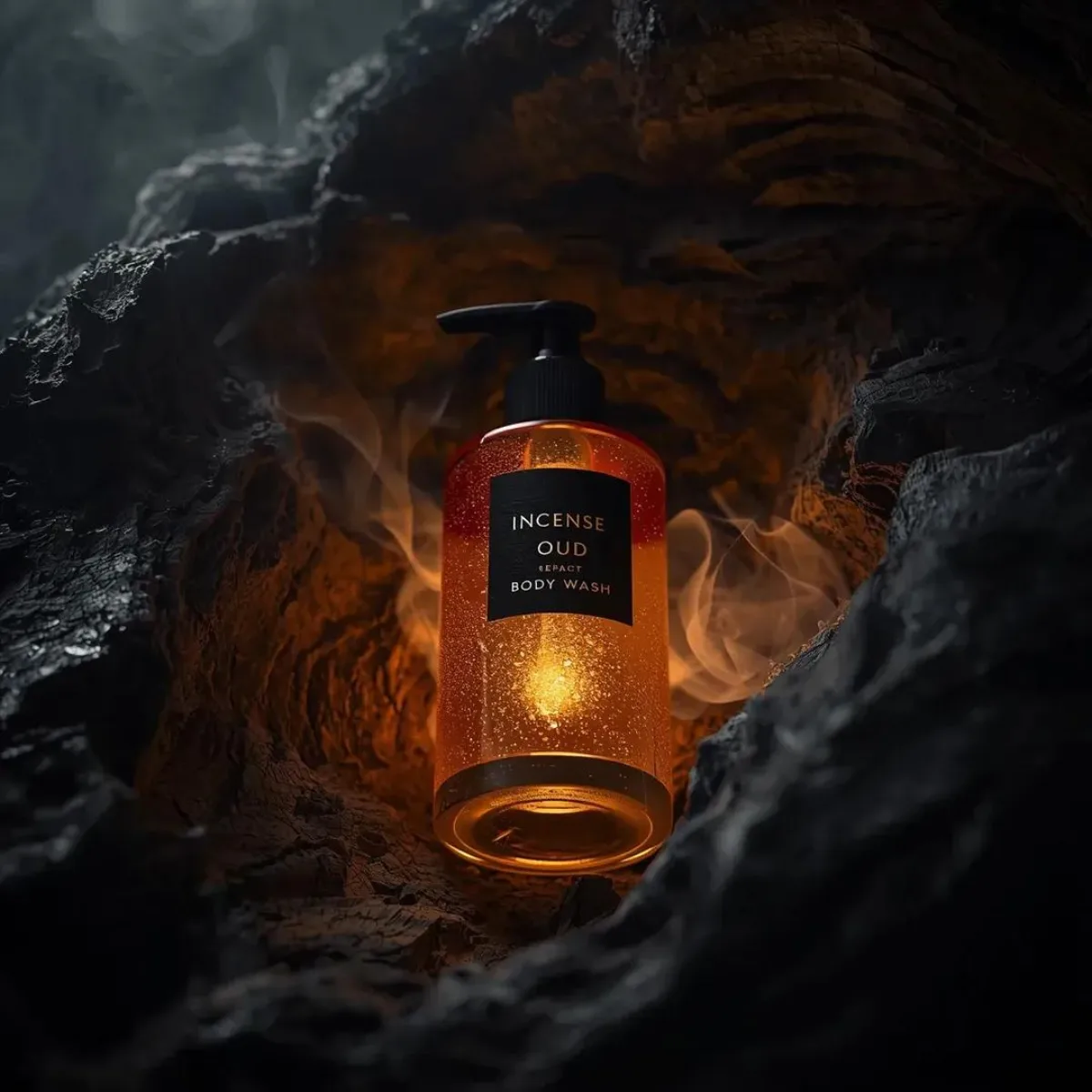 Incense Oud Body Wash Product Shot (Editorial)