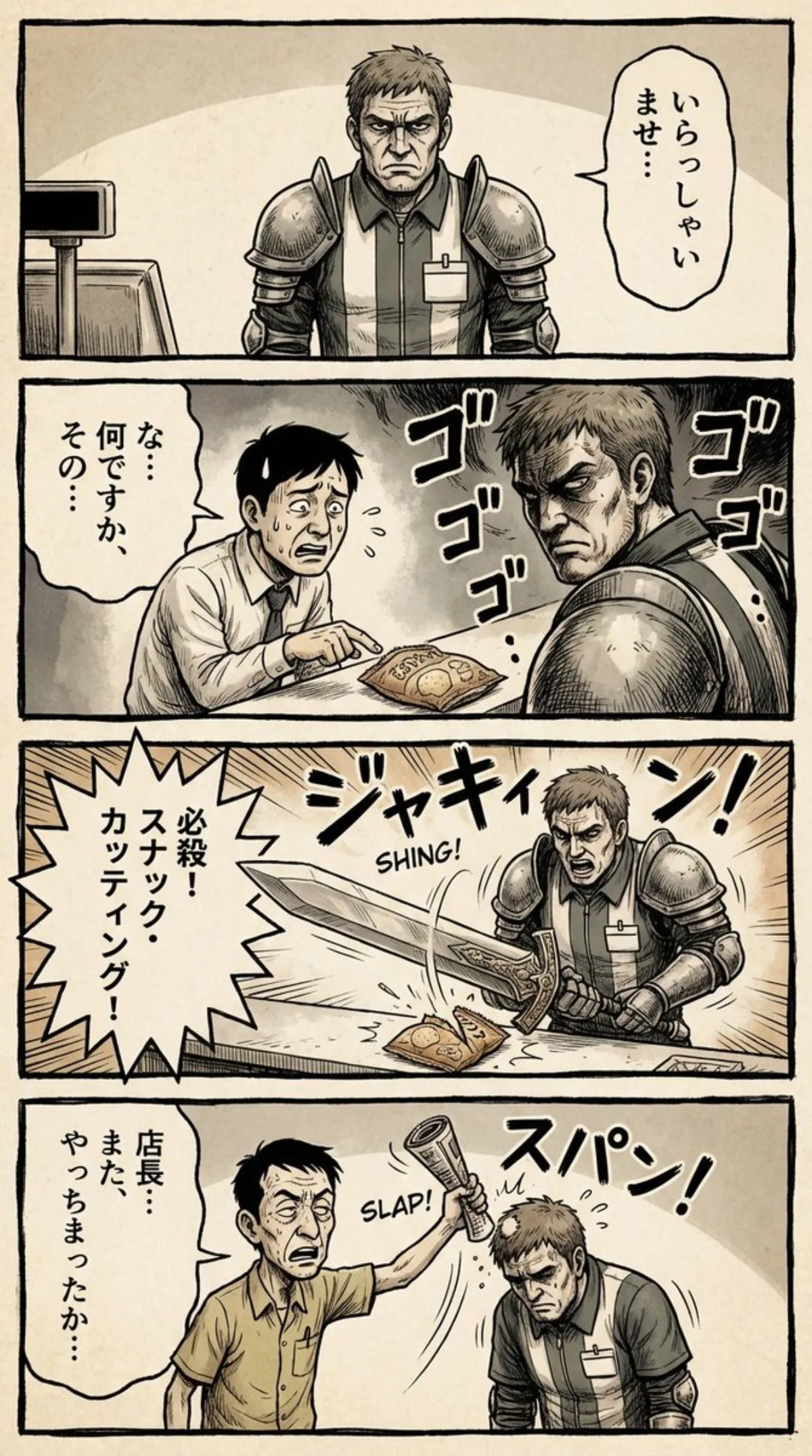 竖版四格漫画布局 YAML · 格调演绎