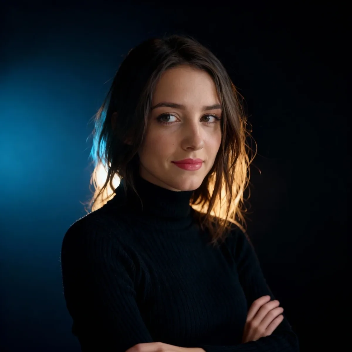 A Studio-Grade Studio Portrait with Cinematic Lighting and Contrast