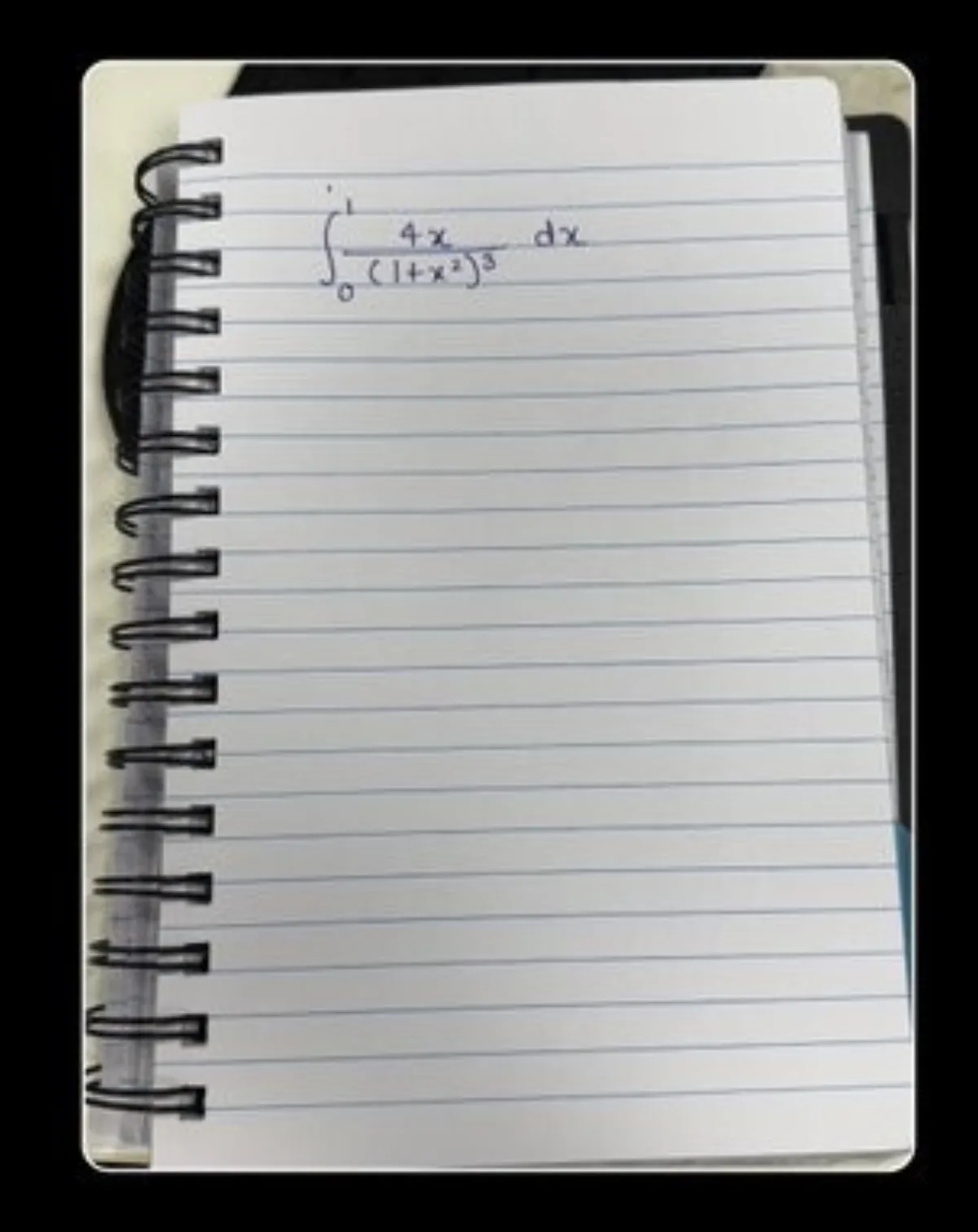 A Signature Solve math question on notebook