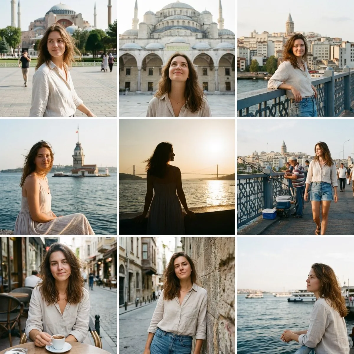 Sensual Woman Traveling in Istanbul Instagram Grid (Hero)