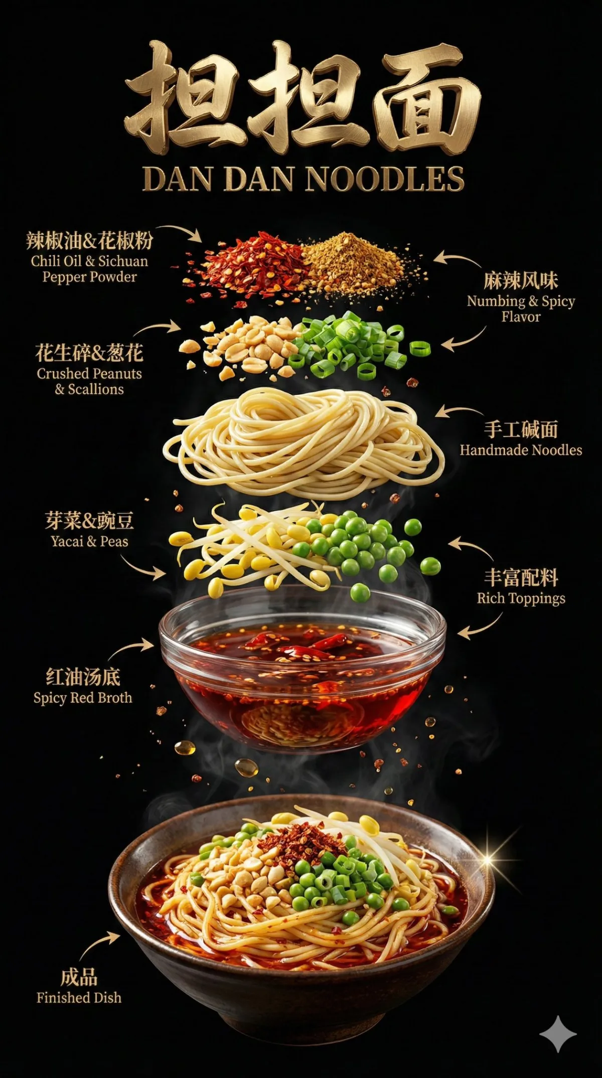 Premium Dan Dan Noodles Poster - Crafted Style