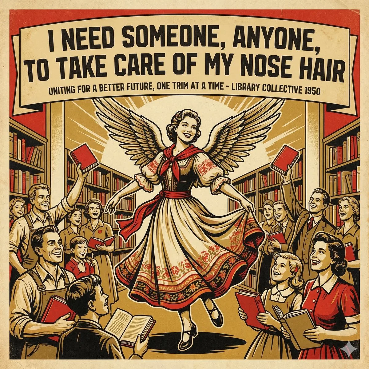 Nose Hair Propaganda Poster - Hero Style