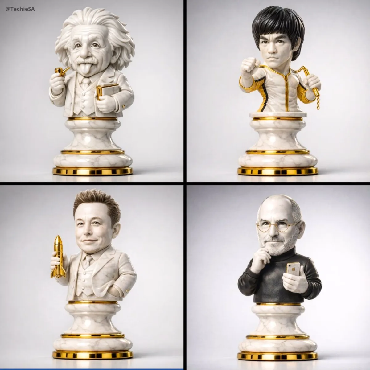 Ultra-Detailed 3D Render Chess Piece Statue: A Studio-Grade Take